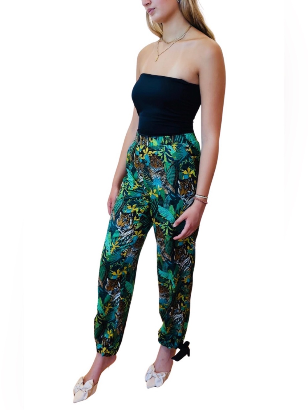 Mirame NYC Evan Pant Italian Silk Viscose size Medium NYC Made